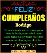 GIF Frases de Cumpleaños Rodrigo